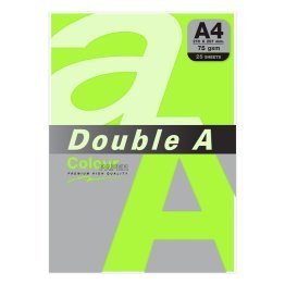 Papel A4 Double A Colour 80g 25 hojas Verde Neón