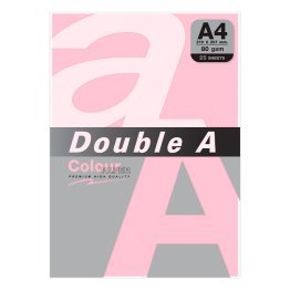 Papel A4 Double A Colour 80g 25 hojas Rosa