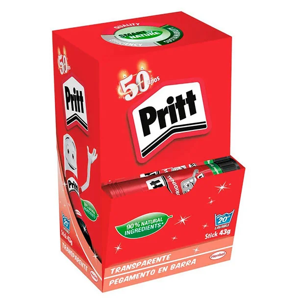 CAJA PEGAMENTO EN BARRA PRITT GRANDE 43G