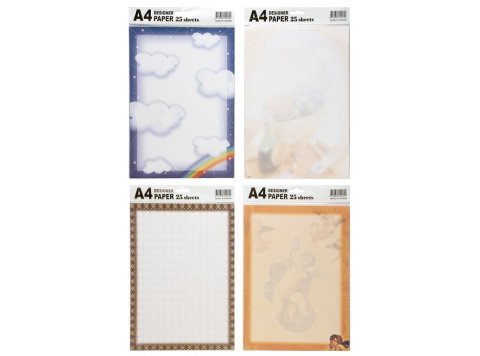 Papel Plus Office A4 con Diseño 80g 25 Hojas