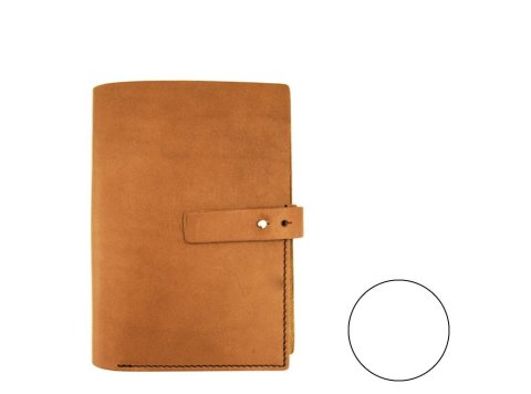Agenda Piel Plus Office Rayado Liso Marrón Claro