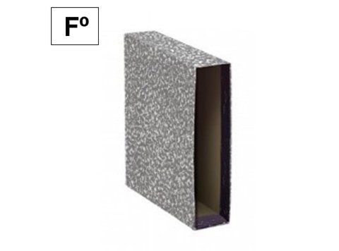 Caja Archivador Az Plus Office Folio Gris Jaspeado