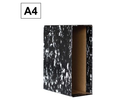 Caja Archivador Az Plus Office A4 Negro Jaspeado