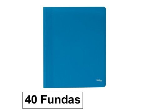 Carpeta Flexible Plus Office A4 Plástico Azul 40 Fundas