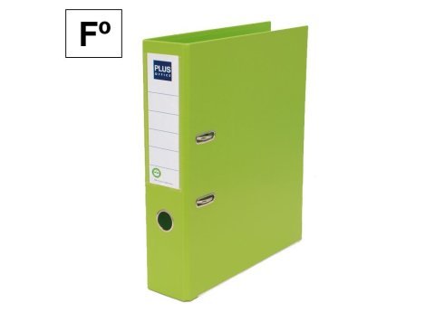 Archivador Plus Office Folio Lomo 75 mm Verde Claro