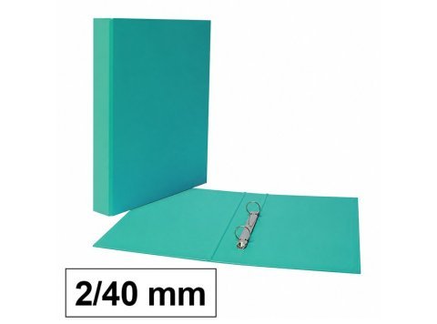 Carpeta Plus Office Folio Cartón Forrado PP 2 Anillas 40 mm Lomo 50 mm Verde