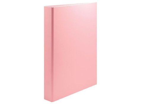 Carpeta Plus Office Folio Cartón Forrado PP 4 Anillas 25 mm Lomo 35 mm Rosa Pastel