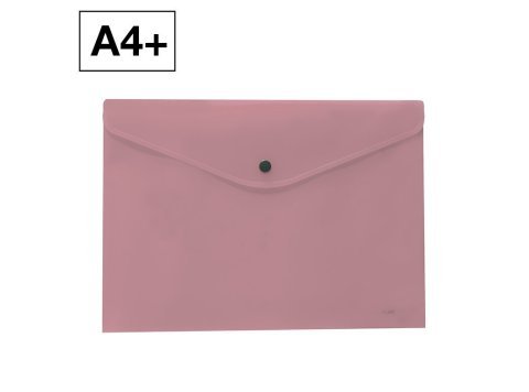 Sobre 2020 Plus Office A4+ Plástico Apaisado Broche Rosa Palo