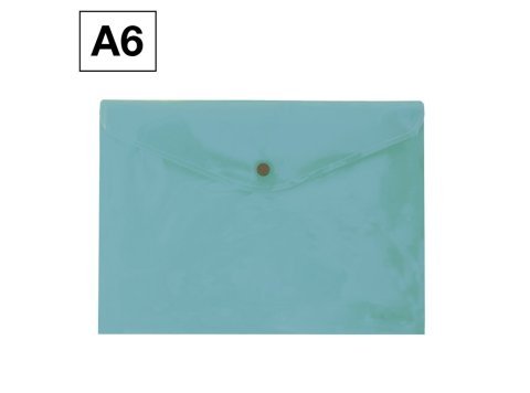 Sobre 2016 Plus Office A6 Plástico Apaisado Broche Verde Claro
