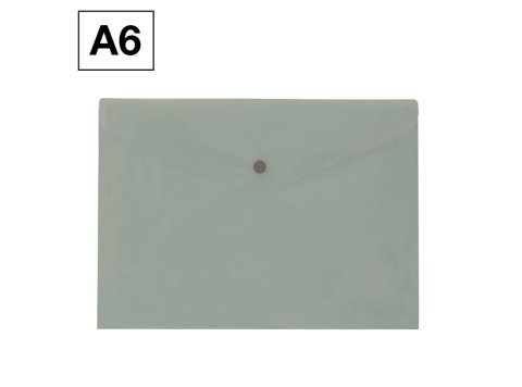Sobre 2016 Plus Office A6 Plástico Apaisado Broche Gris Manhattan