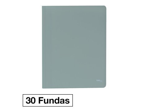 Carpeta Flexible Plus Office A4 Plástico Gris Manhattan 30 Fundas