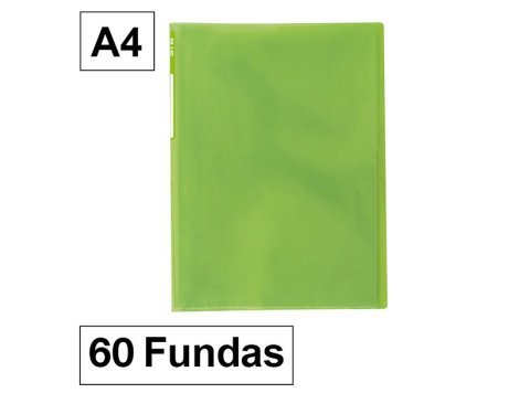 Carpeta Plus Office 6060 A4 Plástico 60 Fundas Verde