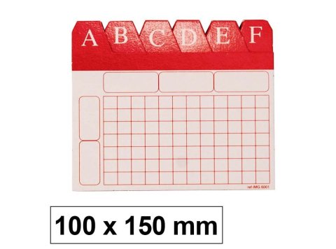 Índice Alfabético para Ficheros 100 x 150 mm Nº 3