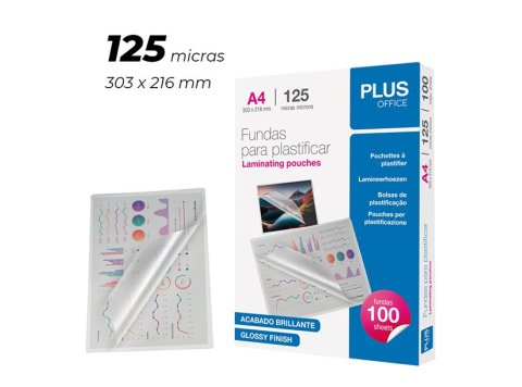 Funda Plastificar Plus Office A4 125 Micras