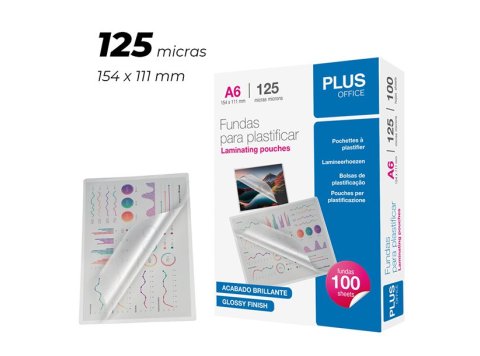 Funda Plastificar Plus Office A6 125 Micras