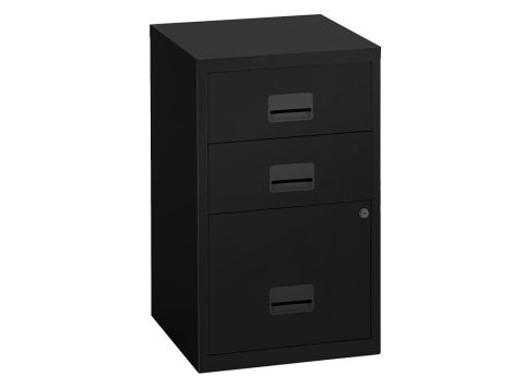 Cajonera Sin Ruedas Pierre Henry Combi 2 Cajones + 1 Carpetero Negro