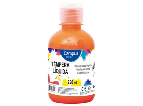 Témpera Campus College 250 ml Naranja