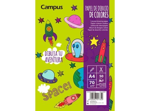 Bloc de Dibujo Campus College A4 50 Hojas 70g Colores Surtidos