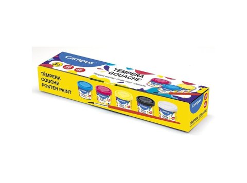 Témpera Campus College 40 ml 5 Colores + Pincel