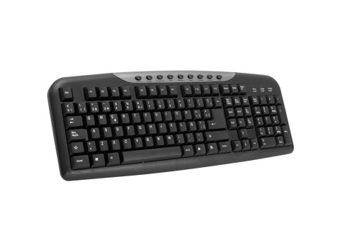 Teclado Plus Office Multimedia Negro