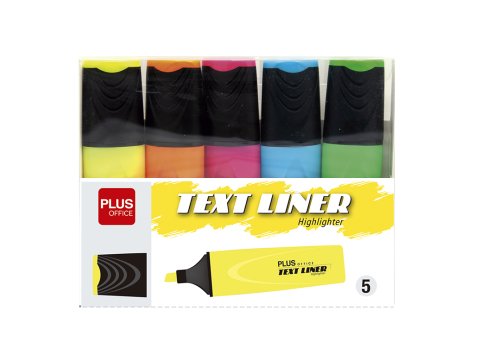 Marcador Fluorescente Plus Office TextLiner 3.2 Colores Neón Blíster 5 ud.