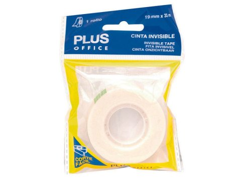 Cinta Adhesiva Invisible Plus Office 19 mm x 33 m Blíster 1 ud.