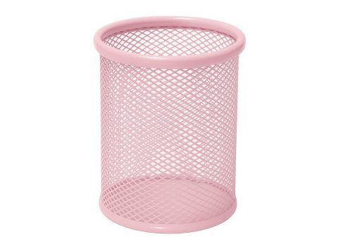 Cubilete de Rejilla Plus Office 190 Metálico Rosa Pastel