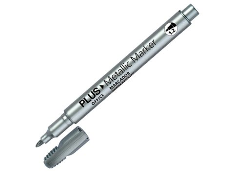 Rotulador Especial Plus Office Metallic Marker 1,2 mm Plata