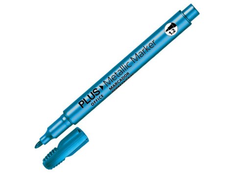 Rotulador Especial Plus Office Metallic Marker 1,2 mm Azul