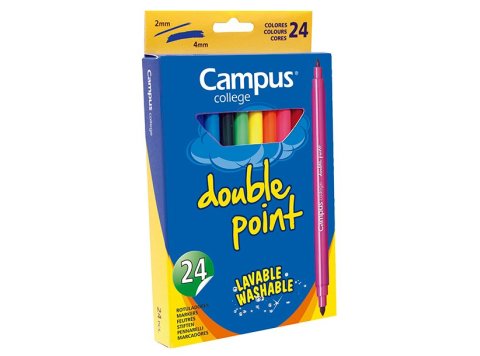 Rotuladores Doble Punta Campus College 24 Colores