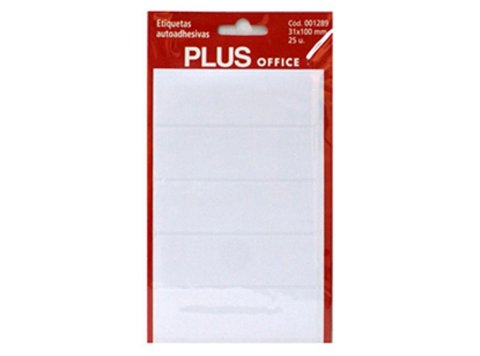Etiquetas Autoadhesivas Plus Office 31 x 100 mm 25 Etiquetas 5 Hojas