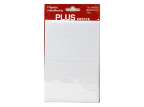 Etiquetas Autoadhesivas Plus Office 81 x 110 mm 10 Etiquetas 5 Hojas