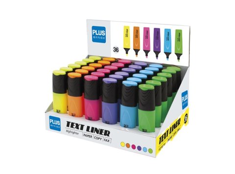 Marcador Fluorescente Plus Office TextLiner 3.2 Neón Expositor 36 ud.