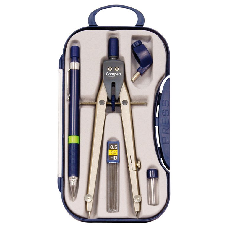 Red Campus University BK-310 Articulated Compass With Pencil & Universal Adapter